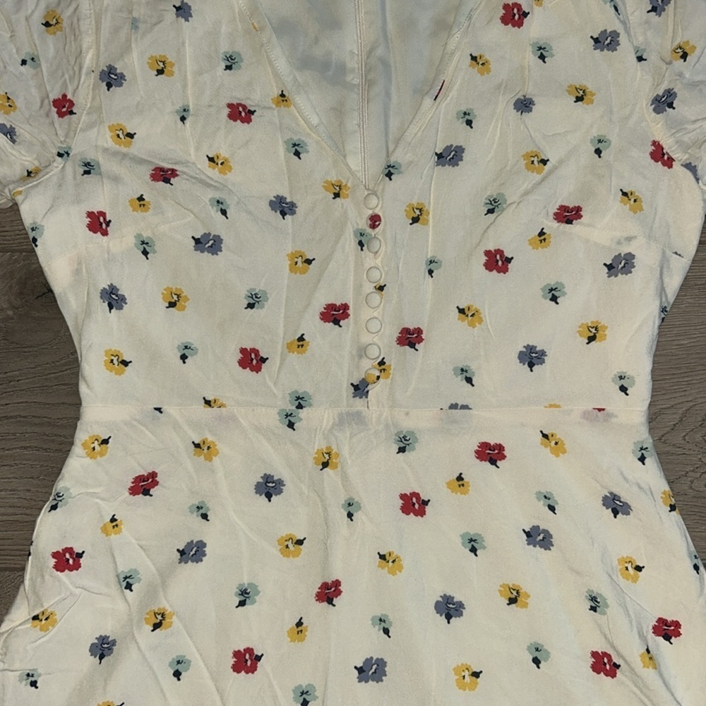 MADEWELL Orchard Flutter Sleeve Dress in Confetti Floral Size 0 - Picture 3 of 8